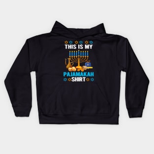 This is My Pajamakah Shirt Funny Hanukkah Pajama Gift Kids Hoodie